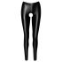 Noir - åpne, skinnende leggings (svart) - L