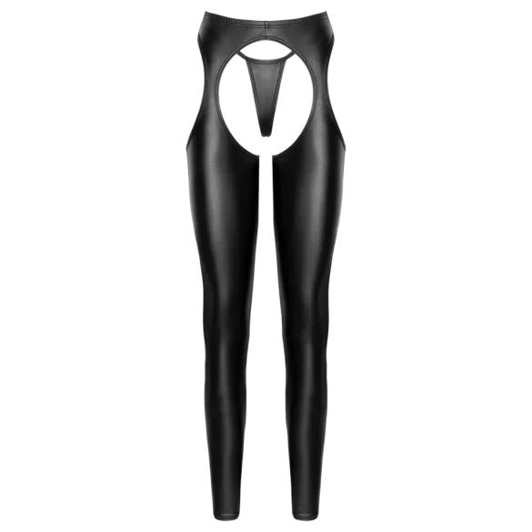 Cottelli - åpen chaps-bukse og tanga-sett (svart) - M
