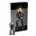 Noir - Skinnende langermet catsuit (svart) - 2XL
