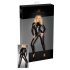 Noir - Skinnende langermet catsuit (svart) - 2XL