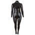 Cottelli Plus Size - skinnende langermet festdrakt (svart) - 2XL