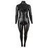 Cottelli Plus Size - skinnende langermet festdrakt (svart) - 2XL