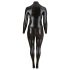 Cottelli Plus Size - skinnende langermet festdrakt (svart) - 2XL