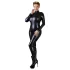 Cottelli Plus Size - skinnende langermet festdrakt (svart) - 3XL