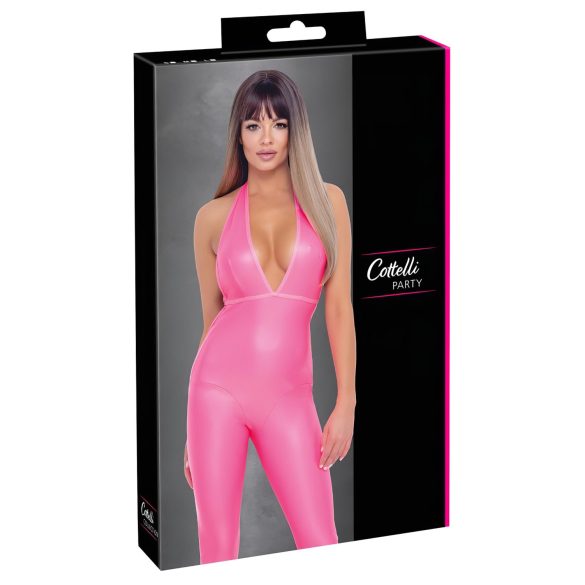 Cottelli Party - Rosa jumpsuit med dyp utringning på ryggen - L