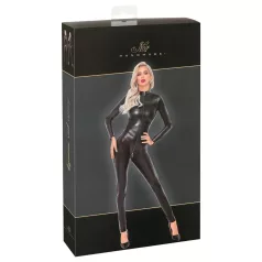 Noir - lang jumpsuit med slangeskinnmønster (svart) - M