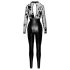 Noir - jumpsuit med blondeoverdel (svart) - L