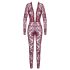 Noir Kink Royal - gjennomsiktig catsuit (rød) - L