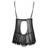 Cottelli - Lang, fristende babydoll (svart)