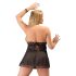 Cottelli Plus Size - svart blonde babydoll
