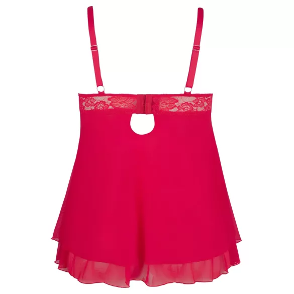 Cottelli Plus Size - Blonde babydoll, lett og luftig (rød)