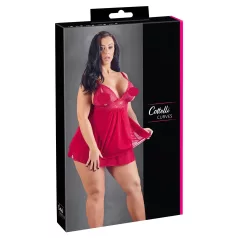   Cottelli Plus Size - Blonde babydoll, lett og luftig (rød) - XL