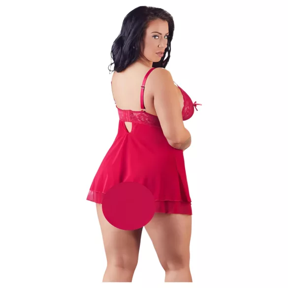 Cottelli Plus Size - Blonde babydoll, lett og luftig (rød) - XL