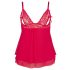 Cottelli Plus Size - Blonde babydoll, lett og luftig (rød) - 3XL