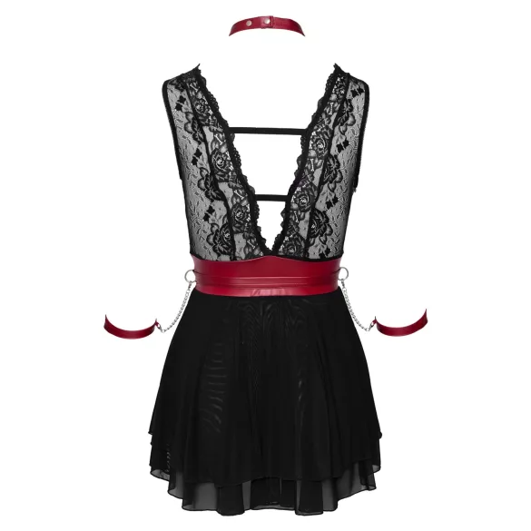 Cottelli Bondage - Halsbånd blonde babydoll (svart) - M