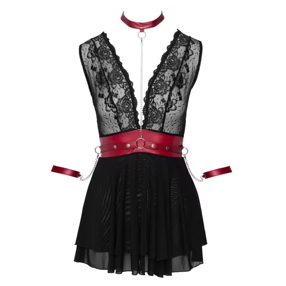 Cottelli Bondage - Halsbånd blonde babydoll (svart) - L