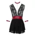 Cottelli Bondage - Halsbånd blonde babydoll (svart) - L