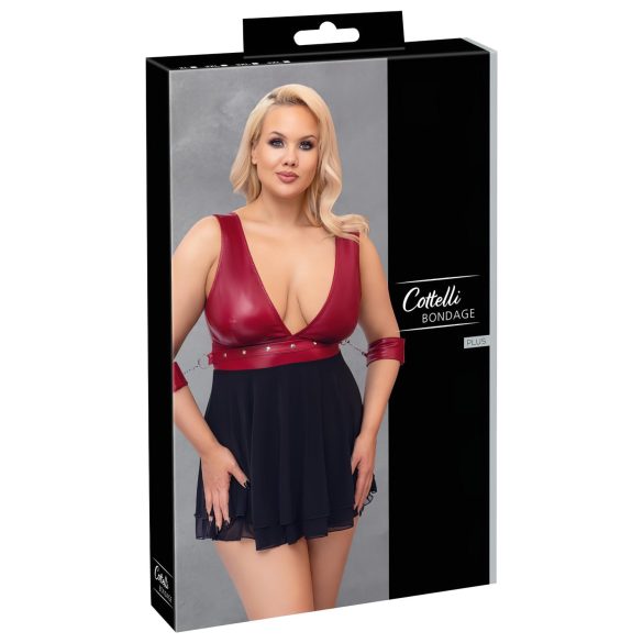 Cottelli Bondage Plus Size - babydoll (rød) - 3XL