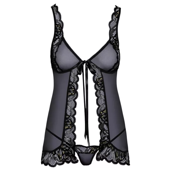 Kyssbar - Åpen babydoll (svart)