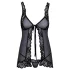 Kyssbar - Åpen babydoll (svart)