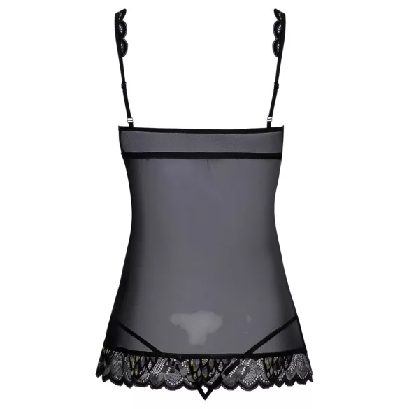 Kyssbar - Åpen babydoll (svart)
