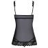 Kyssbar - Åpen babydoll (svart) - L/XL