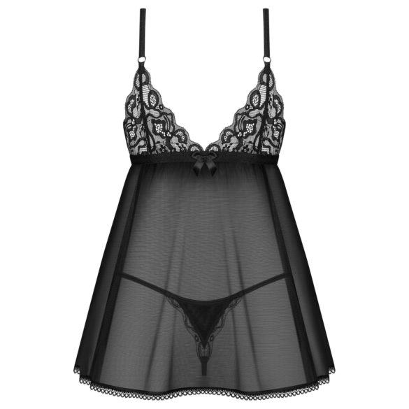 Obsessive Blomentis - blondesett i babydoll (svart)