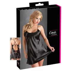 Cottelli - Satin nattskjorte (svart) - XL