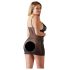 Cottelli Plus Size - blondetransparent nattkjole (svart)