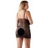 Cottelli Plus Size - blondetransparent nattkjole (svart) - 3XL