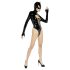 Black Velvet - Batwoman body med lange ermer (svart)
