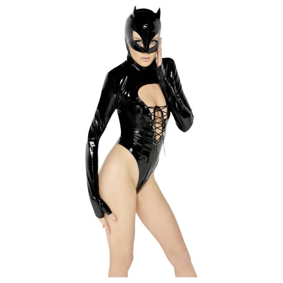 Black Velvet - Batwoman body med lange ermer (svart) - M