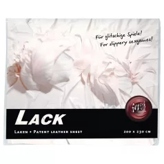 Fetish - Laken i lakk - 200 x 230 cm (hvit)
