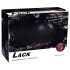 Lakk-laken med strikk - 160x200 cm, svart