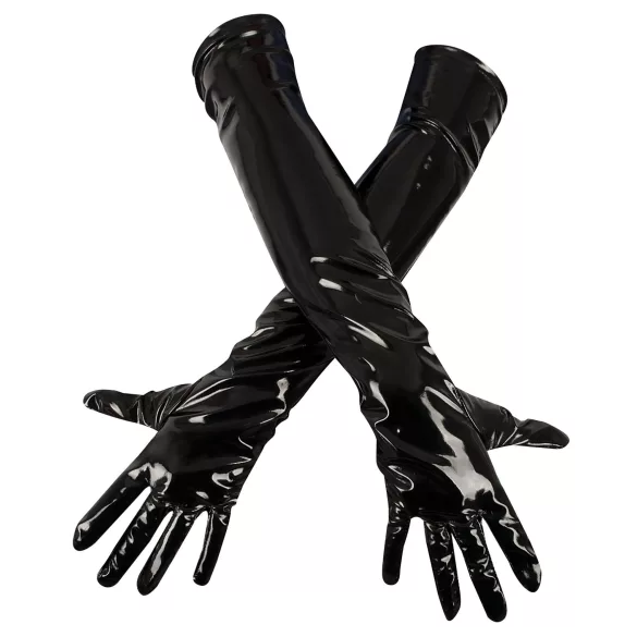 Black Level - Skinnende lakkhansker (svart)