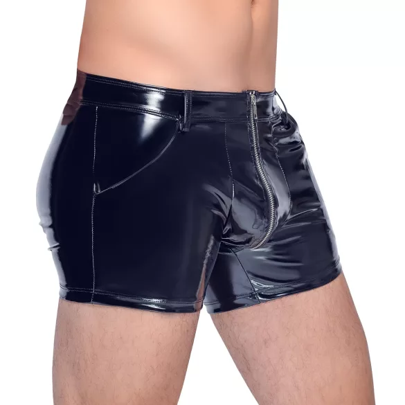 Black Level - Lakkshorts m/lommer (svart)