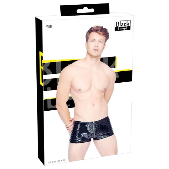 Black Level - glidelås herreshorts (svart) - L