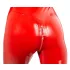 Latex dameoverall med lange ermer (rød)
