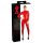 LATEX - langermet jumpsuit for kvinner (rød) - L