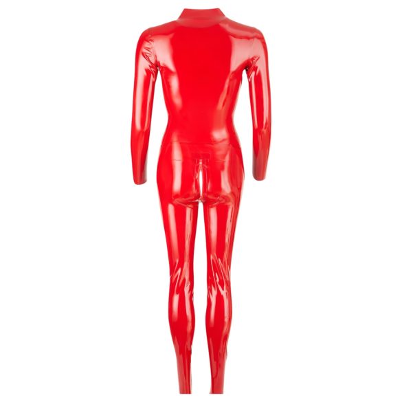 LATEX - langermet jumpsuit for kvinner (rød) - L