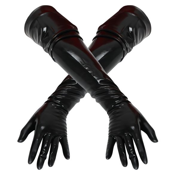 LATEX - lange, unisex hansker (svart) - M