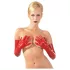 Latex lang, unisex hanske (rød)