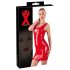 LATEX - ermeløs latex minikjole (rød) - M