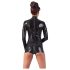 LATEX - åpen, langermet kort jumpsuit (svart) - XL