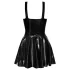 LATEX - minikjole med rysjet skjørt (svart) - XL