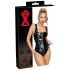 LATEX - hel glidelås latexbody (svart)
