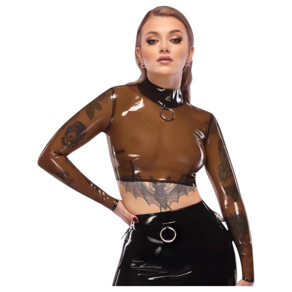 LATEX - Transparent Latex Top (Transparent Black) - S-L - 2XL