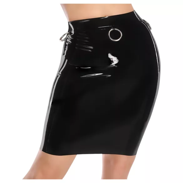LATEX - latex midtskjørt (svart) - 2XL