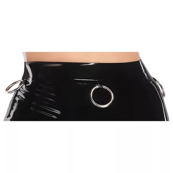 LATEX - latex midtskjørt (svart) - 2XL