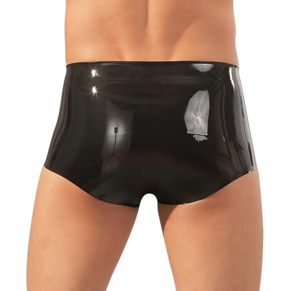 LATEX - boxer + penisring (svart) - L/XL